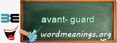 WordMeaning blackboard for avant-guard